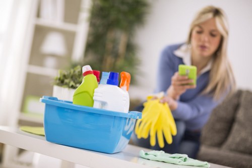 Local Richmond cleaning team carrying out a builder’s clean after renovation work